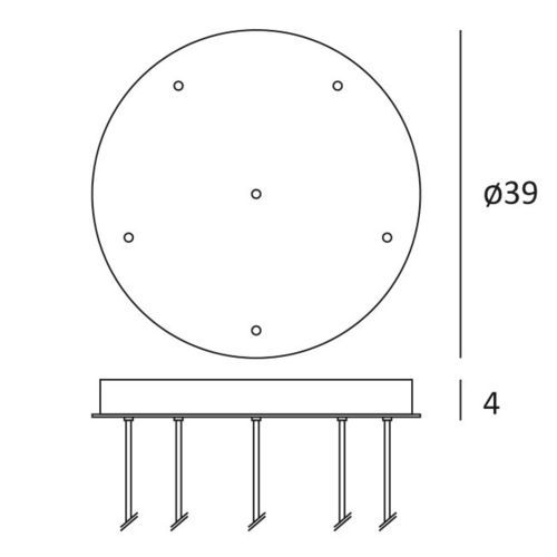 Sistema di fissaggio per lampadario - ROS-MULTI-DRI 3/6 - lumen center italia srl - per interni / decorativo / sporgente