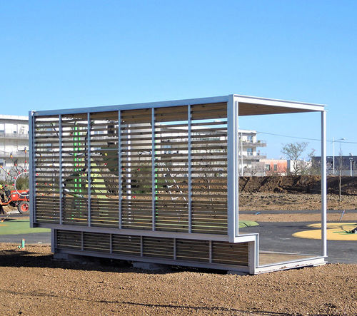Pensilina multifunzionale per spazi pubblici - OASIS 2 - URBADIS Microarquitectura