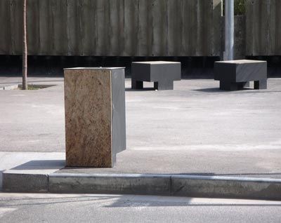 Portarifiuti pubblico - AJC - URBADIS Microarquitectura - in pietra naturale / contemporaneo / singolo