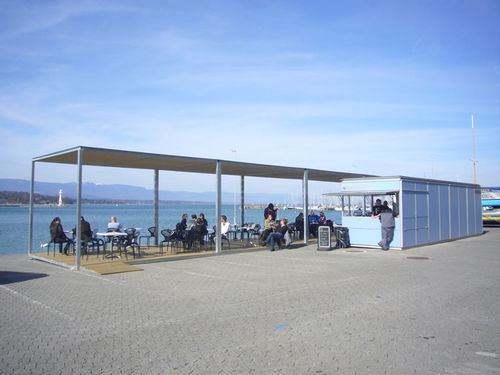 Pergola autoportante - PERGOLA HABANA 6 - URBADIS Microarquitectura - in acciaio galvanizzato / con copertura in legno / su misura