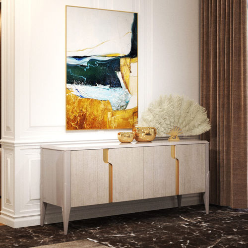 Credenza contemporanea - CLIZIA - GUERRA VANNI - in legno laccato / con ante battenti / con 4 gambe