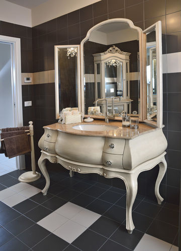 Mobile lavabo in legno - BAROQUE - GUERRA VANNI - in stile / con specchio