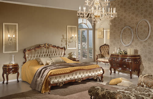 Letto matrimoniale - BAROQUE - GUERRA VANNI - in stile / in tessuto