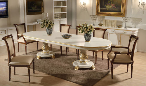Tavolo da pranzo in stile - LUXURY - GUERRA VANNI - in legno / ovale / per uso residenziale