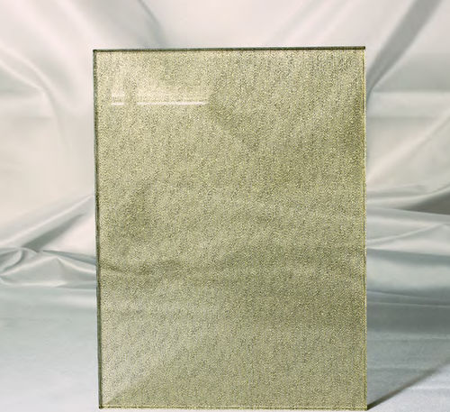 Pannello in vetro decorato - METALTEX: RETE ORO - VB Glass - traslucido / per interni