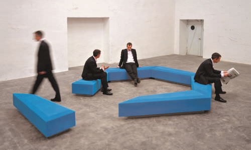 Panca per spazi pubblici contemporanea - MIRAMONDO : COFFIN LOUNGE - Pro Urba - Aqua Pro Urba - in calcestruzzo / modulare