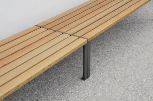 Panca per spazi pubblici contemporanea - MIRAMONDO : LA STRADA  - Pro Urba - Aqua Pro Urba - in legno / in metallo