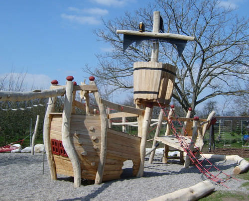 Struttura ludica per parco giochi - SPIELART : LE BATEAU GUNDELFINGEN L18 - Pro Urba - Aqua Pro Urba - in legno
