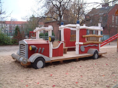 Veicolo per parco giochi - SPIELART : LE CAMION DE POMPIERS N5  - Pro Urba - Aqua Pro Urba