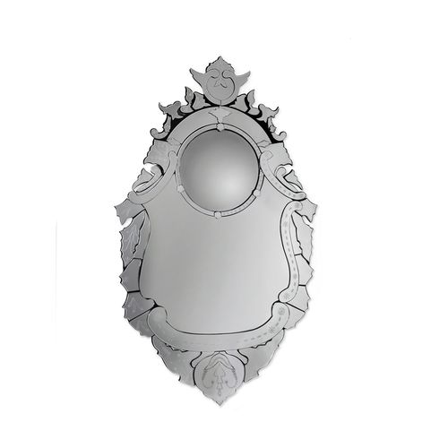 Specchio a muro - VENETO - BOCA DO LOBO - design originale / in legno laccato / argentato