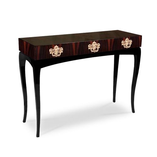Consolle classica - TRINITY ROSEWOOD - BOCA DO LOBO - in mogano / con supporto in legno / rettangolare