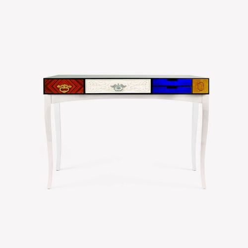 Consolle design originale - SOHO - BOCA DO LOBO - in legno laccato / impiallacciata in legno / in vetro