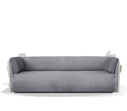 Divano classico - VERSAILLES  - BOCA DO LOBO - in velluto / con braccioli / con rivestimento rimovibile