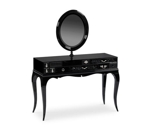 Mobile da toeletta contemporaneo - MELROSE - BOCA DO LOBO - in legno laccato / in vetro / monoposto