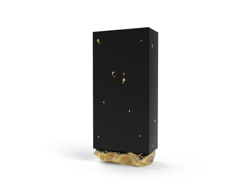Mobile contenitore da pavimento - ANGRA - BOCA DO LOBO - contemporaneo / in legno laccato / in ottone