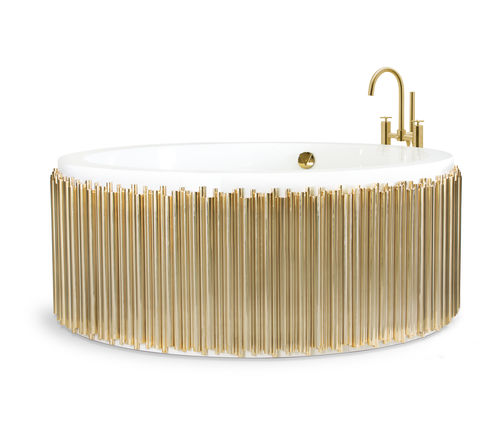 Vasca da bagno rotonda - SYMPHONY - BOCA DO LOBO - ad isola / per ambiente abitativo / ad uso professionale