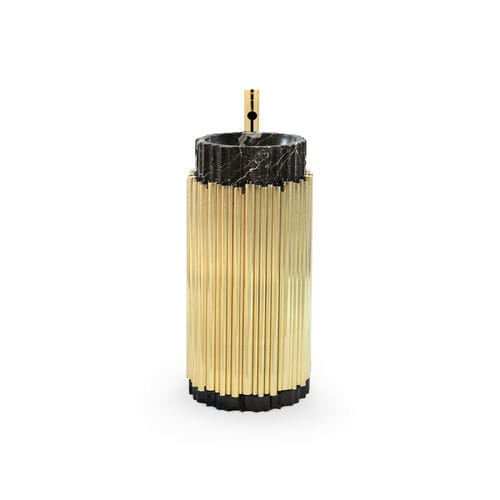 Lavabo totem - SYMPHONY - BOCA DO LOBO - in marmo / in ottone lucidato / su misura