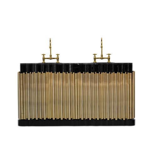Mobile lavabo doppio - SYMPHONY - BOCA DO LOBO - da appoggio / in legno / in ottone