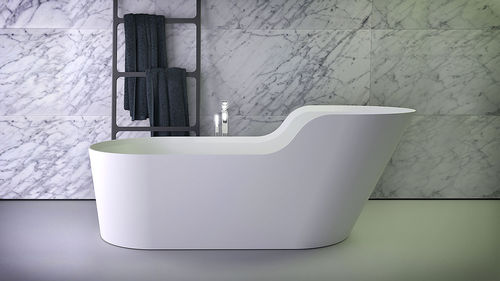 Vasca da bagno ovale - GLOW SYMETRICAL - KNIEF & CO. GmbH - da appoggio / in resina acrilica / in Solid Surface