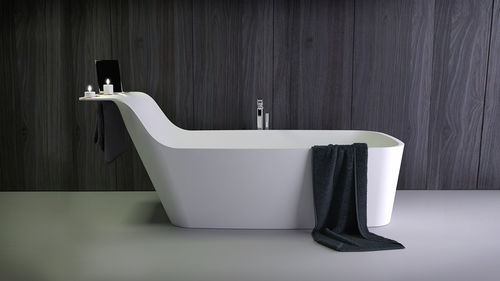 Vasca da bagno ovale - PRIDE - KNIEF & CO. GmbH - da appoggio / in Solid Surface / bianca