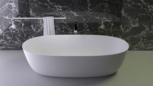 Vasca da bagno ovale - PRIME - KNIEF & CO. GmbH - da appoggio / in Solid Surface / bianca