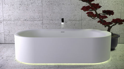 Vasca da bagno ovale - MOON - KNIEF & CO. GmbH - da appoggio / in Solid Surface / bianca