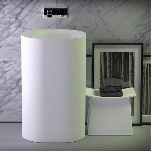 Lavabo autoportante - GLOW - KNIEF & CO. GmbH - in Solid Surface / ovale / contemporaneo