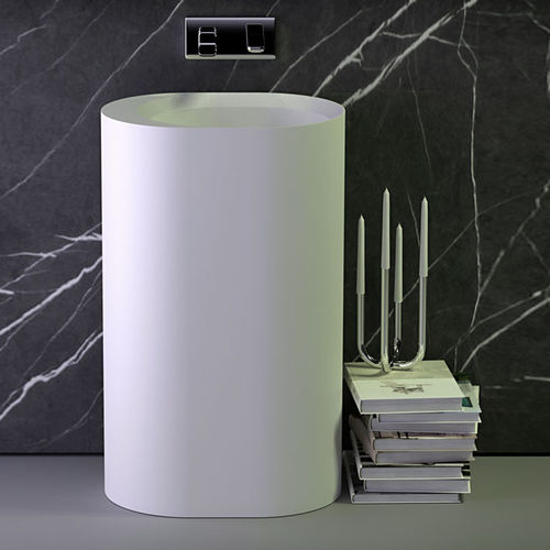Lavabo autoportante - PEARL - KNIEF & CO. GmbH - in Solid Surface / ovale / contemporaneo