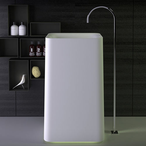Lavabo autoportante - SHINE - KNIEF & CO. GmbH - in Solid Surface / rettangolare / contemporaneo