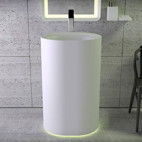 Lavabo autoportante - MOON - KNIEF & CO. GmbH - in Solid Surface / ovale / contemporaneo