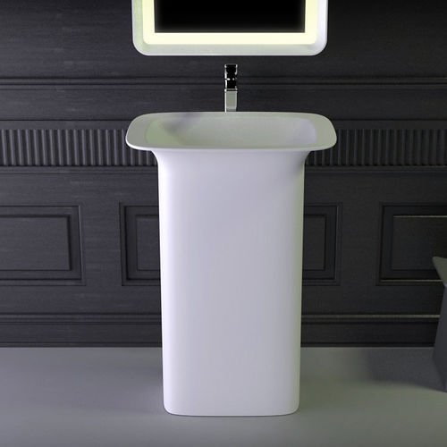 Lavabo autoportante - GLAM - KNIEF & CO. GmbH - in Solid Surface / rettangolare / contemporaneo