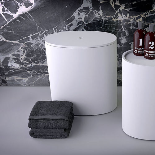 Sgabello contemporaneo - OVAL - KNIEF & CO. GmbH - in Solid Surface / da bagno / bianco
