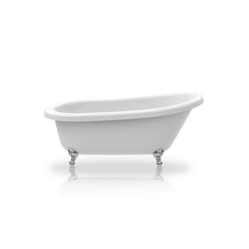 Vasca da bagno ovale - SLIPPER - KNIEF & CO. GmbH - con piedi / in acrilico / bianca