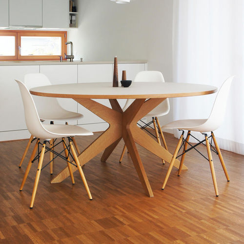 Tavolo da pranzo contemporaneo - LIN - blueroom - in rovere / in legno massiccio / in linoleum
