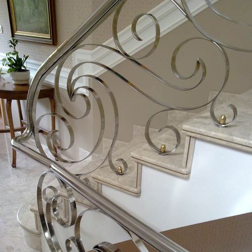 Ringhiera in acciaio inossidabile - pure inox - a sbarre / da interno / per scala