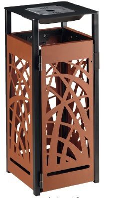 Portarifiuti pubblico - TREE BIN 110 L  - NORCOR MOB.URBAIN - in acciaio / con portacenere integrato / con coperchio