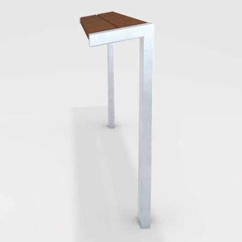 Panca seduto-in piedi - SKOP - NORCOR MOB.URBAIN - contemporanea / in legno / in acciaio inossidabile