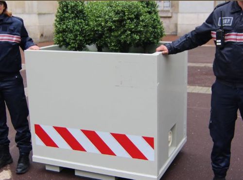 Blocco di calcestruzzo forato - ANTITER-CRASHSTOP  - NORCOR MOB.URBAIN - per dighe / ad alta resistenza / aspetto pietra