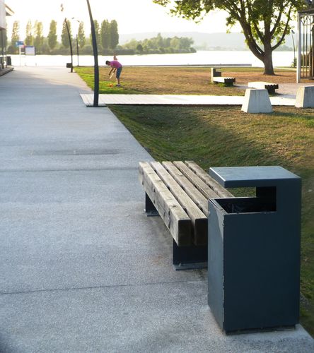 Portarifiuti pubblico - SKOP - NORCOR MOB.URBAIN - in acciaio con rivestimento a polvere / in acciaio inossidabile spazzolato / in acciaio COR-TEN®