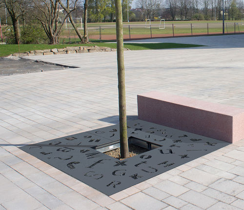 Griglia per alberi quadrata - GRAMMAL - NORCOR MOB.URBAIN - rotonda / in acciaio galvanizzato / in acciaio COR-TEN®
