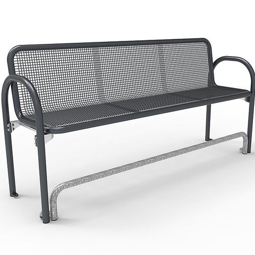 Panca per spazi pubblici contemporanea - EHPAD-3000 - NORCOR MOB.URBAIN - in acciaio con rivestimento a polvere / in maglia metallica / con schienale