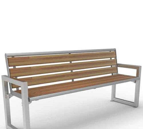 Panca per spazi pubblici contemporanea - STRADA - NORCOR MOB.URBAIN - in legno / in acciaio termolaccato / in composito