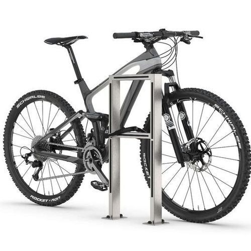 Poggia-biciclette a pavimento - PROTECT-933-GLS - NORCOR MOB.URBAIN - per spazio pubblico / per centro commerciale / in acciaio inossidabile spazzolato