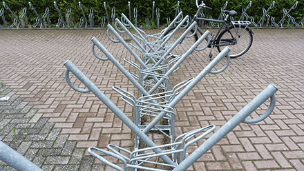 Rastrelliera per biciclette a pavimento - EVOLUTION3000-SUPER - NORCOR MOB.URBAIN - con sistema di sicurezza / per spazi pubblici / per parcheggio
