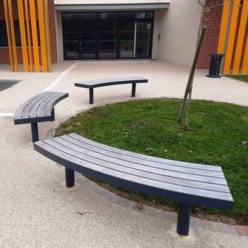 Panca per spazi pubblici contemporanea - TREE SEAT - NORCOR MOB.URBAIN - in acciaio inossidabile / in acciaio inox verniciato / in pino