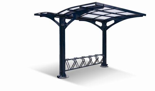 Pensilina per biciclette con copertura in policarbonato - 21-H - NORCOR MOB.URBAIN - design / modulare / in acciaio