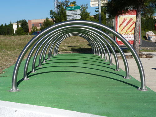 Rastrelliera per biciclette a pavimento - ARC-7A - NORCOR MOB.URBAIN - per spazi pubblici / in acciaio inossidabile / professionale