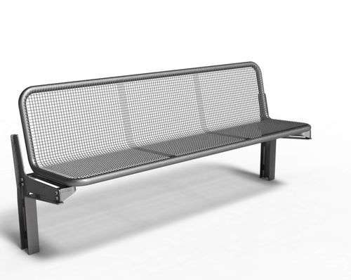 Panca per spazi pubblici contemporanea - MAILLE ACIER P-180 HR - NORCOR MOB.URBAIN - in acciaio / a rete / con schienale