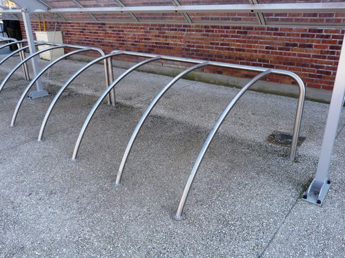 Poggia-biciclette a pavimento - BIKER-X-4 - NORCOR MOB.URBAIN - per spazio pubblico / in acciaio inossidabile / professionale