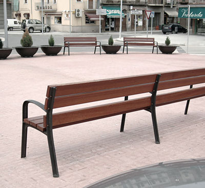 Panca per spazi pubblici classica - NORMANNIA - NORCOR MOB.URBAIN - in legno esotico / in pino / in ghisa di alluminio